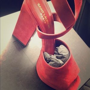Red Saint Laurent Heels